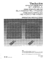 Technics - RSX-920 - Owners manual
